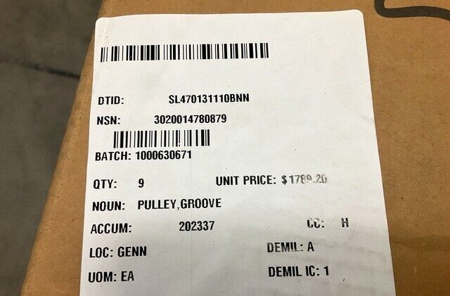 MTU DETROIT DIESEL 23524059 GROOVE PULLEY ASSEMBLY 3020-01-478-0879 NOS