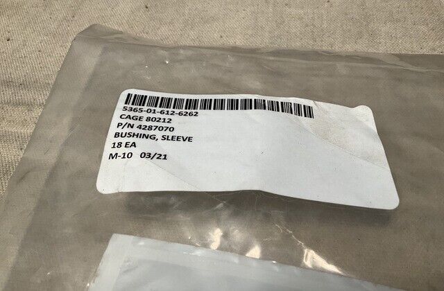 MILITARY MRAP BAE SYSTEMS 4287070 SLEEVE BUSHING REAR DOOR 5365-01-612-6262