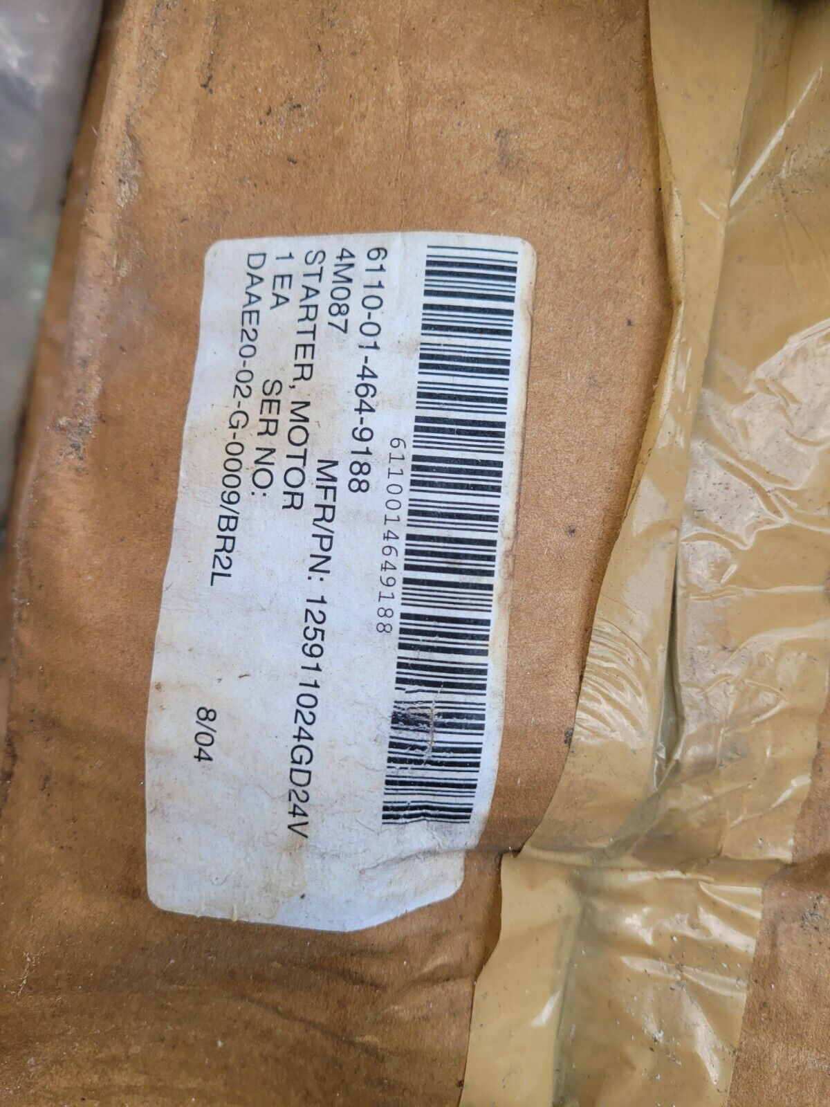 Warfield Electric 125911024GD24V Starters 6110-01-464-9188