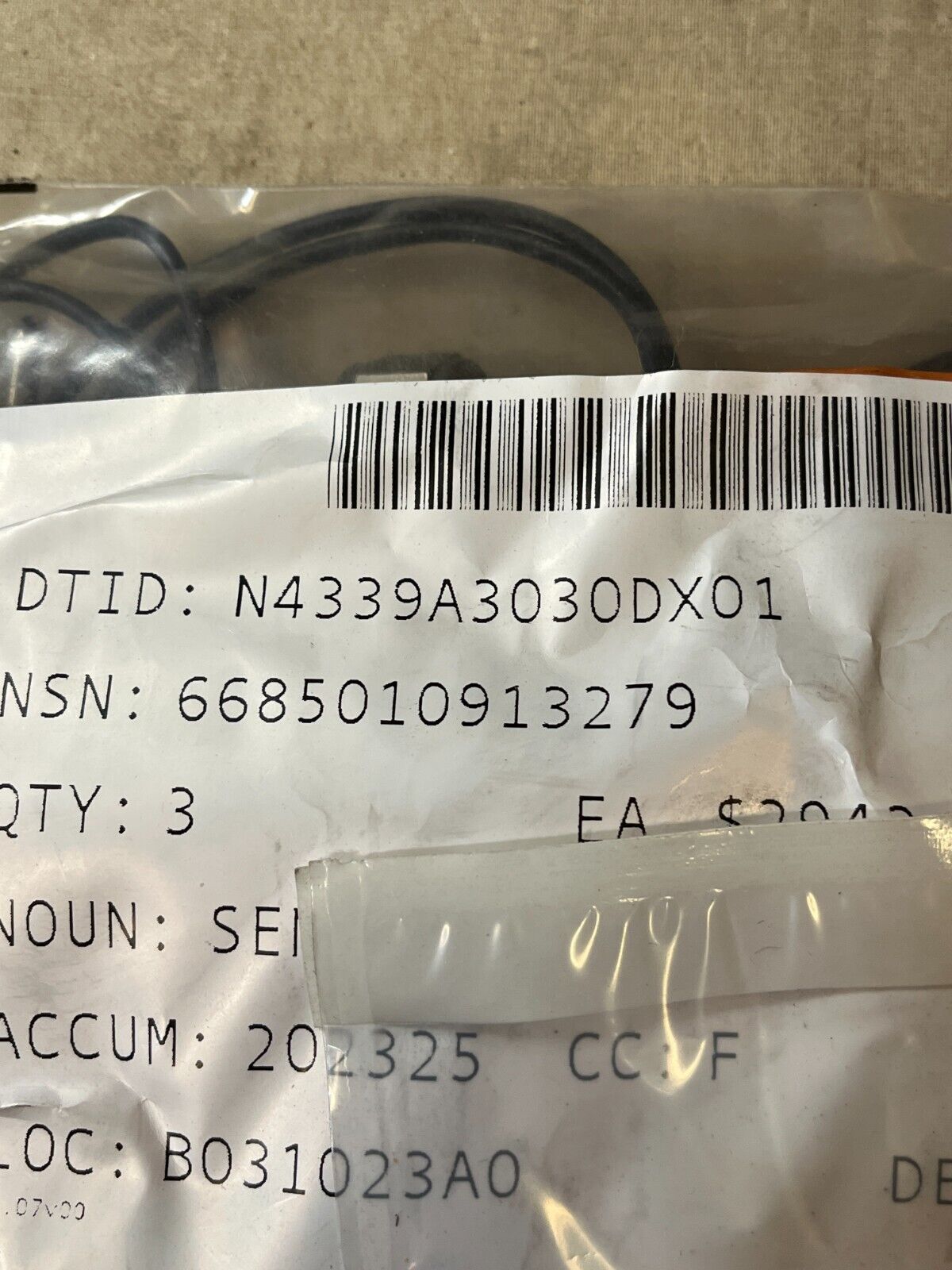 AIRCRAFT ENGINE F-404 21C5513G02 AMBIENT TEMPERATURE SENSOR 6685-01-091-3279