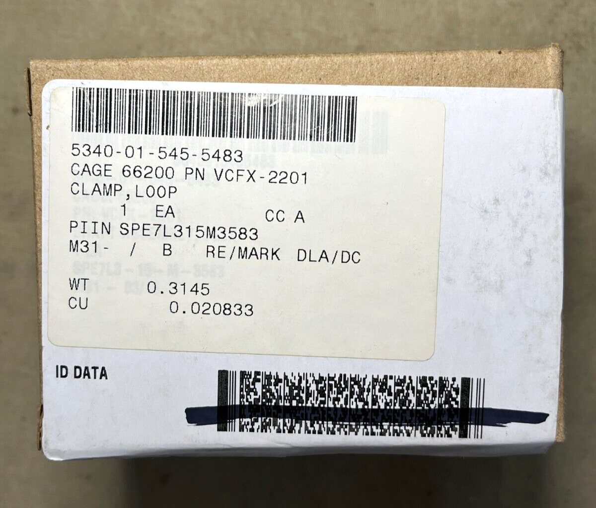 NEW HEAVY DUTY FLEXIBLE CLAMP SINGLE LOOP ASSEMBLY VCFX-2201 3040-01-545-5483