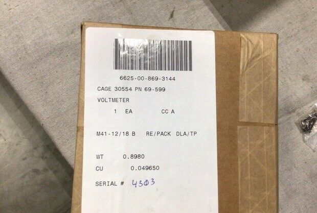 GENUINE IDEAL PRECISION METER 60 1027 GAUGE VOLTMETER AC 6625-00-869-3144