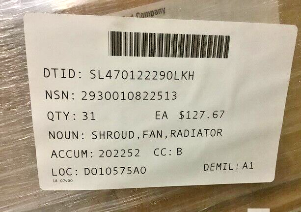 M920,M930,1M940 TRUCK CHASSIS COOLING SYSTEM 122562802 RADIATOR FAN SHROUD