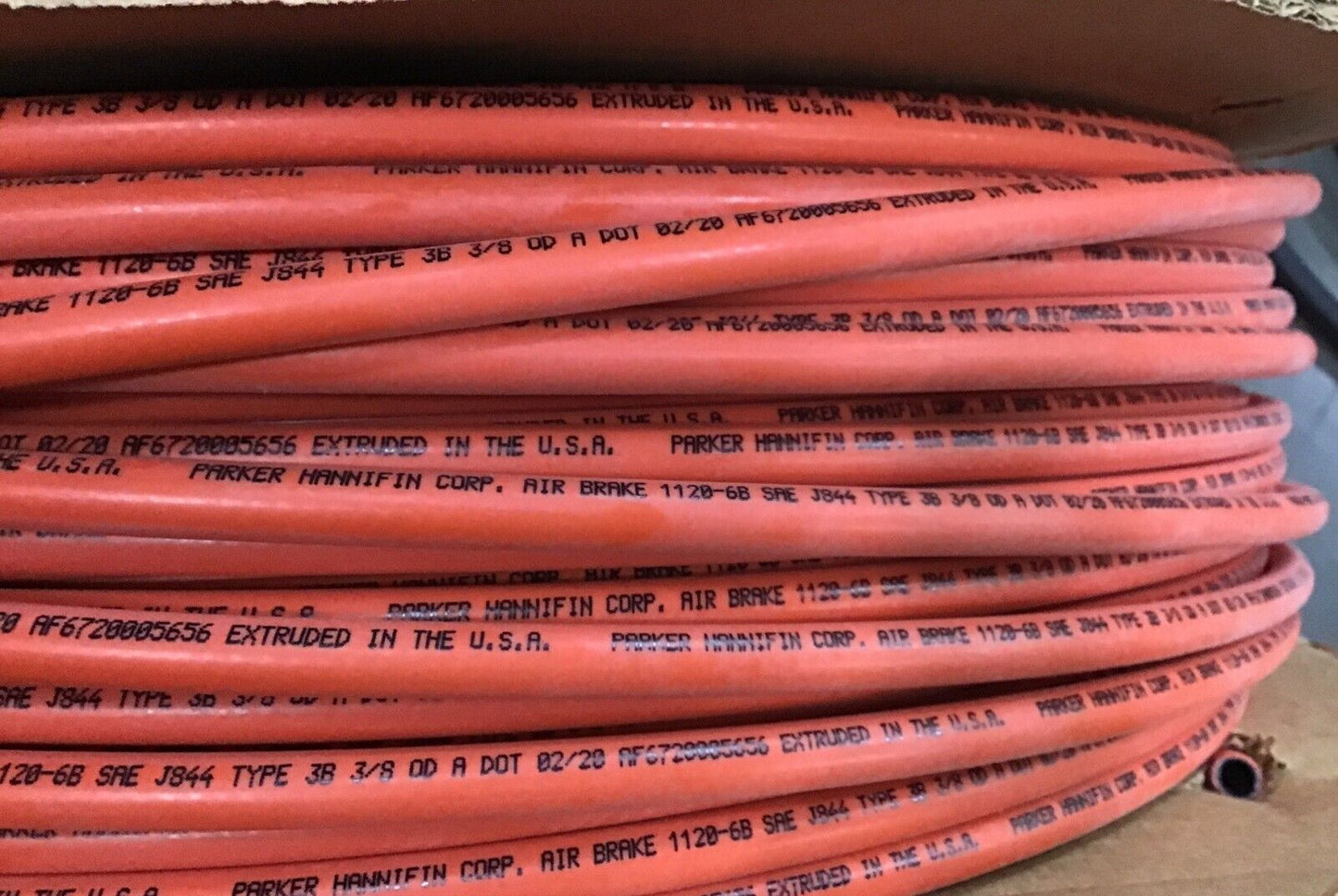 MRAP PARKER AIR BRAKE TUBING 3/8" 1120-6B 500ft SAE J844 4720-01-576-7190