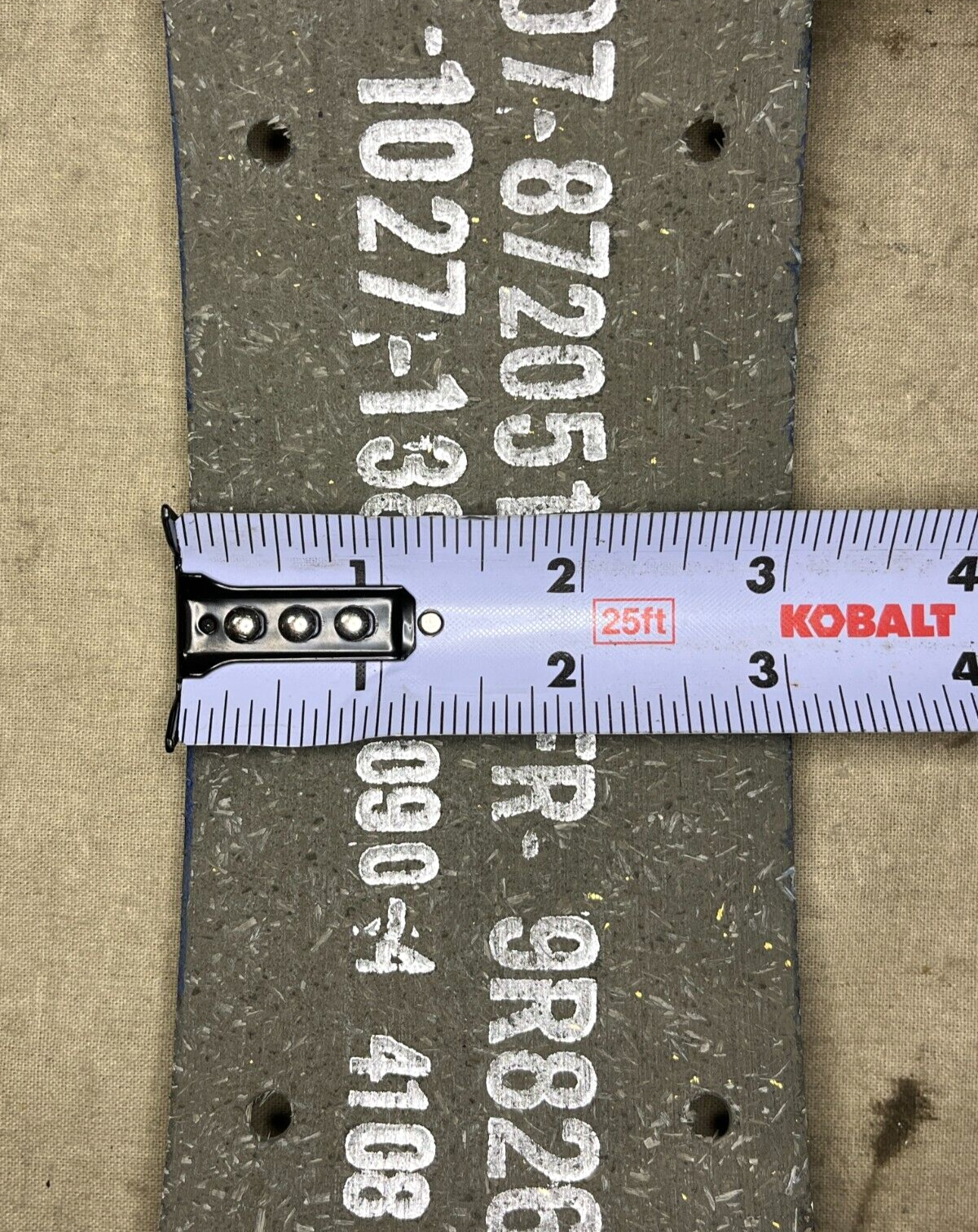 3/4TON TWO WHEEL TRAILER SINGLE BRAKE PAD LINER 8720517 2530-00-522-4183