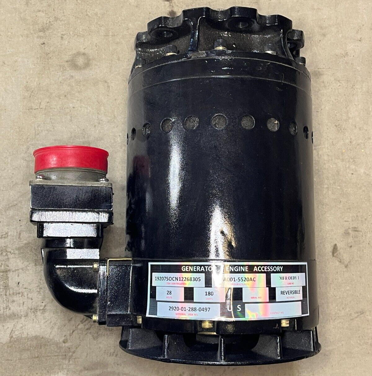 MILITARY ENGINE ACCESSORY GENERATOR 28V 180A 12268305 A001-5520 2920-01-288-0497