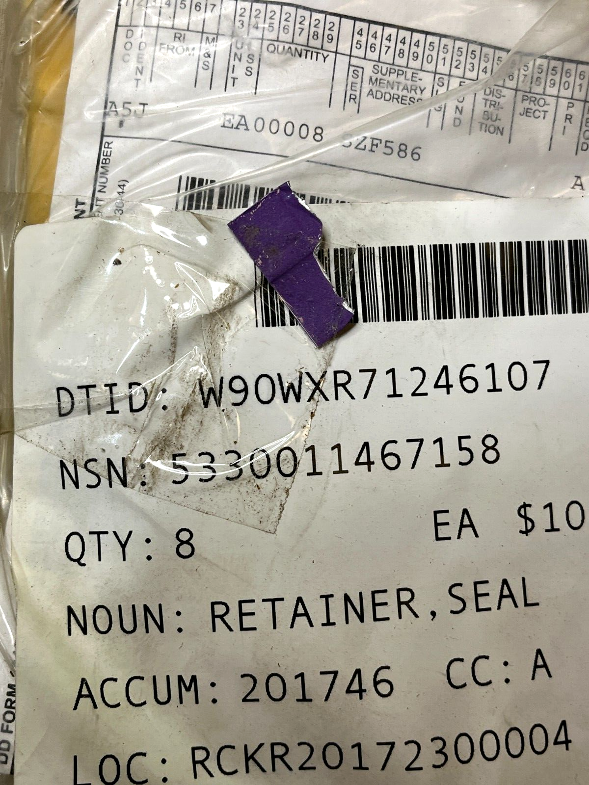 OSHKOSH 4SK540 FRONT AXLE SEAL RETAINER KIT 1344650 1662480 5330-01-146-7158