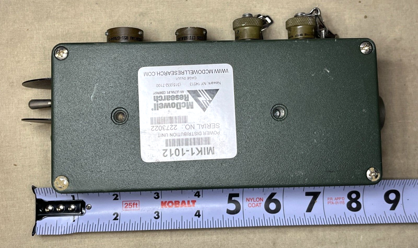 MRAP POWER DISTRIBUTION BOX TOP LEVEL ASSY MIK1-1012 6110-01-537-6669