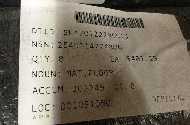 NEW MANITOWOC 7001001905 FLOOR MAT FITS ALL-TERRAIN CRANES 2540-01-477-4806