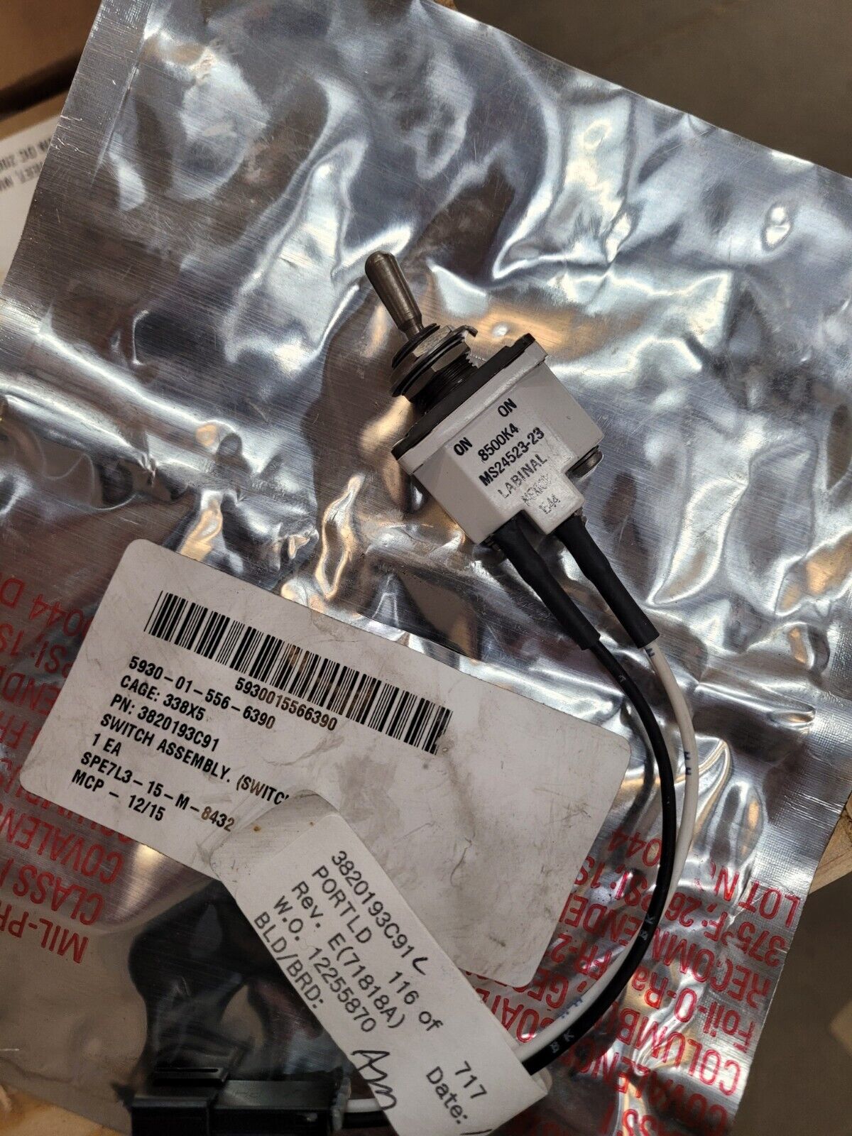 Navistar 3820193C91 International Switch MRAP MATV 5930-01-556-6390