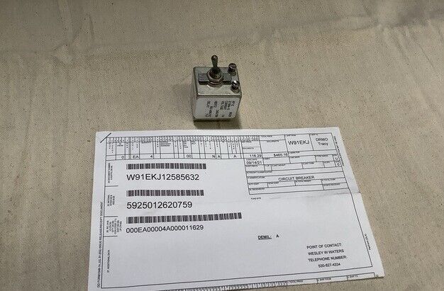 SENSATA TECHNOLOGIES AP12-21904-5 CIRCUIT BREAKER TRIP-RESET 5925-01-262-0759