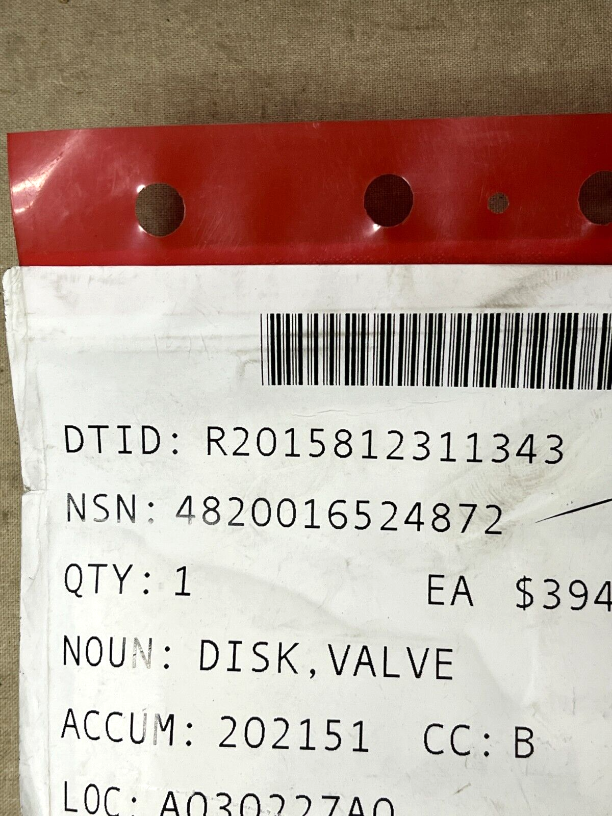 FLOWLINE LITTORAL COMBAT SHIP (LCS 2) VALVE DISK CF8M 76N-5C003 4820-01-652-4872