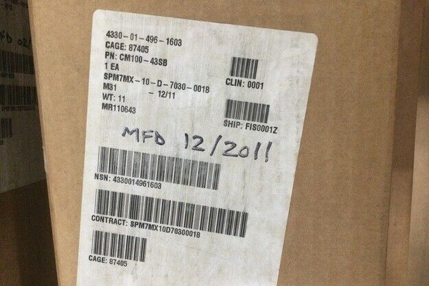 PECOFACET CM100-43SB FLUID FILTER ELEMENT COALESCER CARTRIDGE 4330-01-496-1603