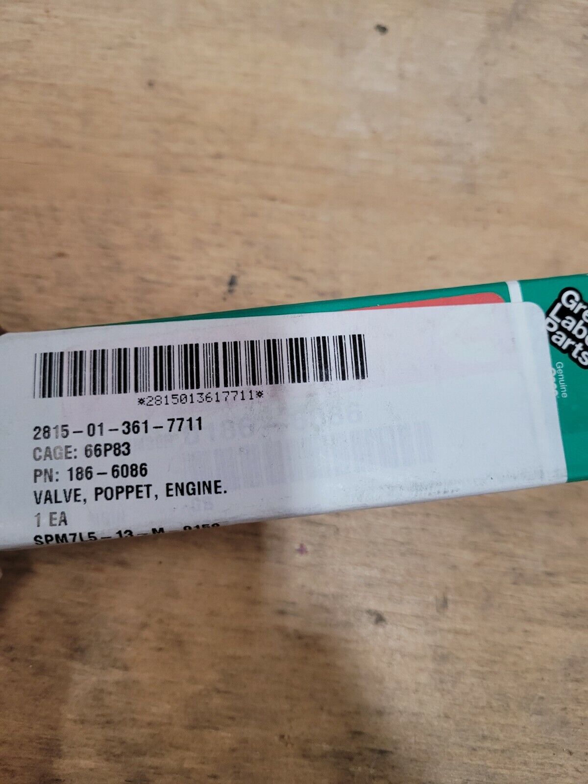 GENUINE ONAN POPPET VALVE MEP802 LPW Intake Valve DN2M 186-6086	GREEN LABEL