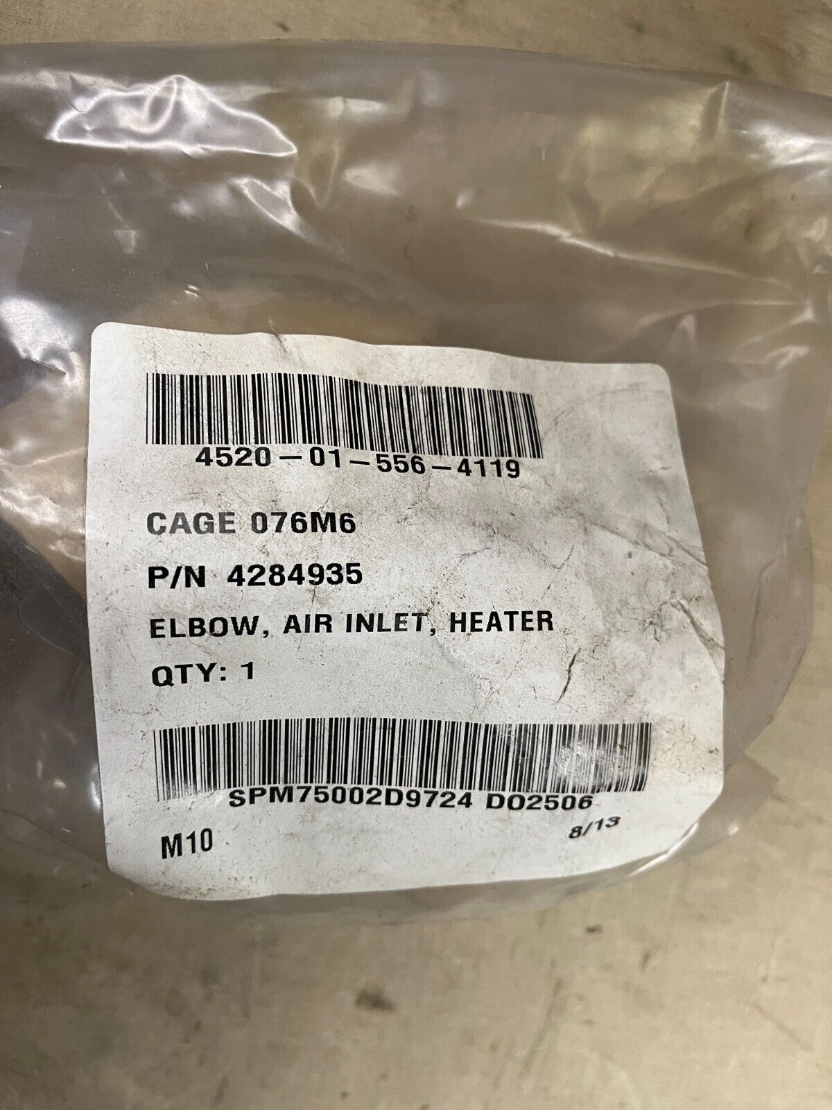 NEW MRAP 4284935 AIR CONDITIONING HEATING ELBOW 4305042 4520-01-556-4119 USA