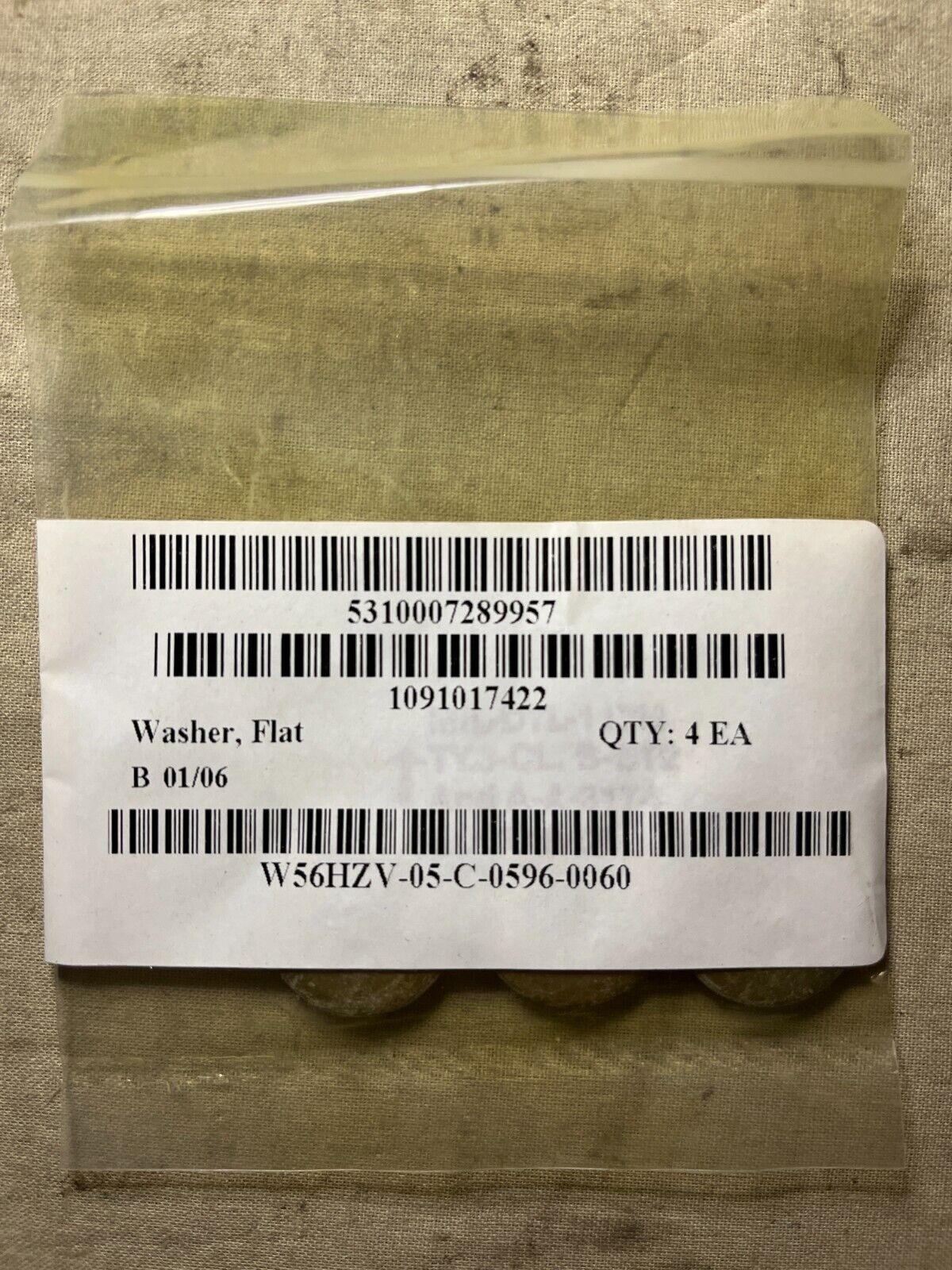 (4) EA MRAP AMPV MLRS 10910174-22 FLAT WASHER 53510 731960 5310-00-728-9957 USA