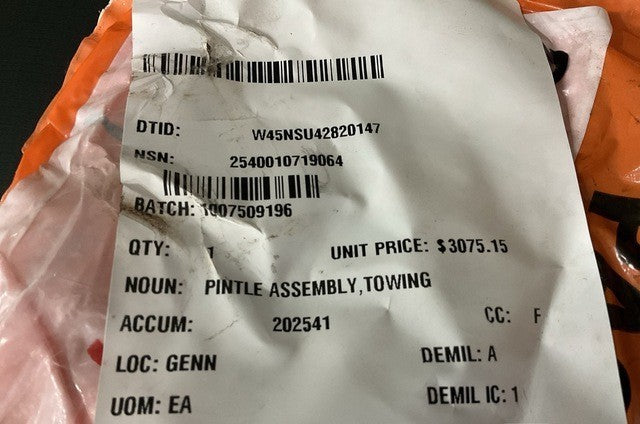 Towing Pintle Assy XM67025 NSN 2540-01-071-9064 - photo 12