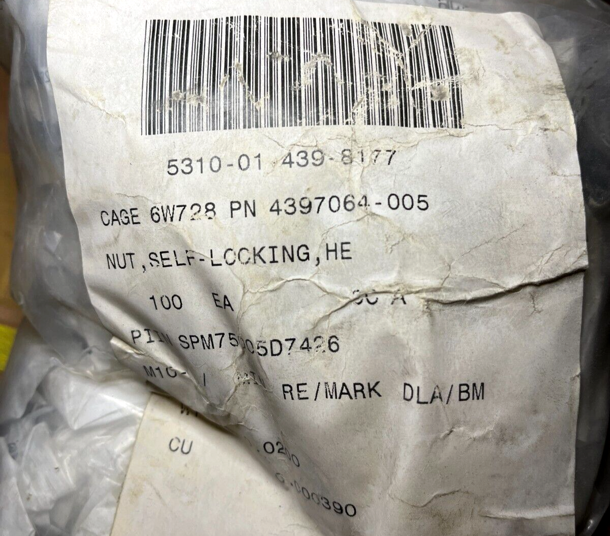 MRAP, MMPV BAE 12484864 HEXAGON SELF-LOCKING NUT 4397064-005 5310-01-439-8177