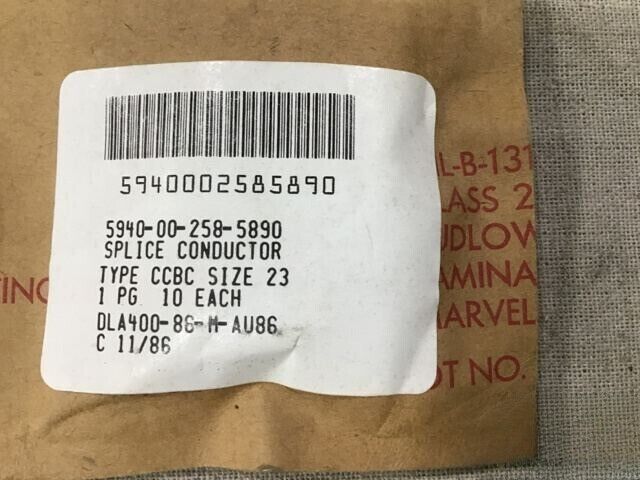 MILITARY MILT16366 TWO-WAY CONDUCTOR SPLICE 23" 271-30630-1 5940-00-258-5890