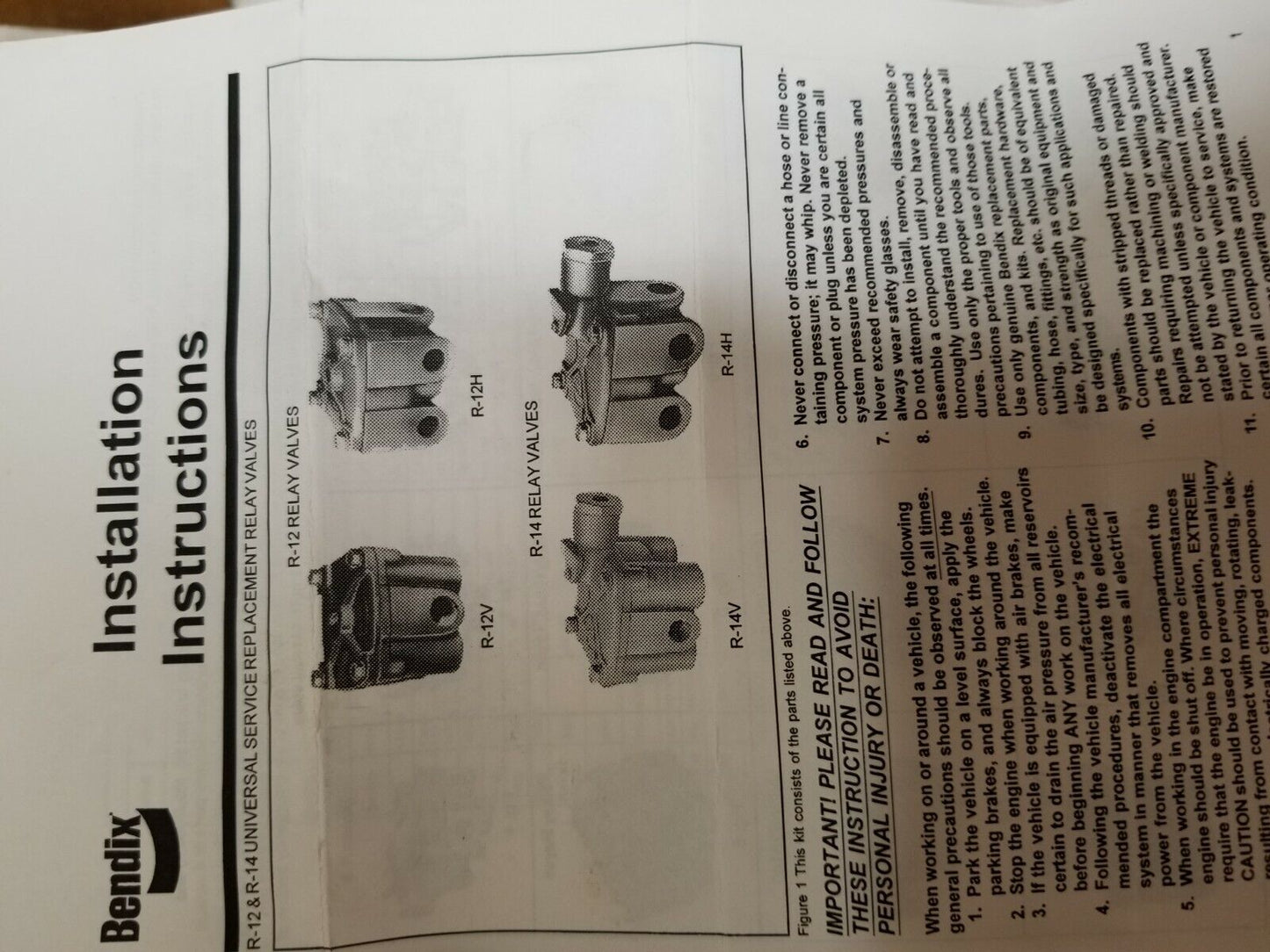 Bendix Pressure Valve 104561 NEW 2530-01-396-5518 Semitrailer Valve Relay Air