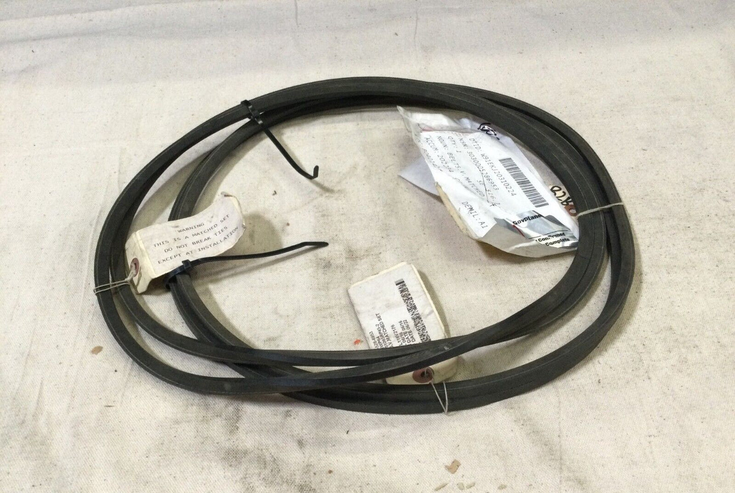 HEMTT TRUCK BELT V,MATCHED SET SAE 3/8" MS51065RP45-2	 1355200 3030-00-528-6953