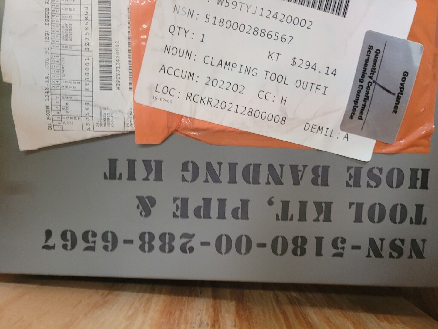 CLAMPING TOOL STRAP BAND HOSE STRAPS LOCKING SEALS CUTOFF TOOL 5180-00-288-6567