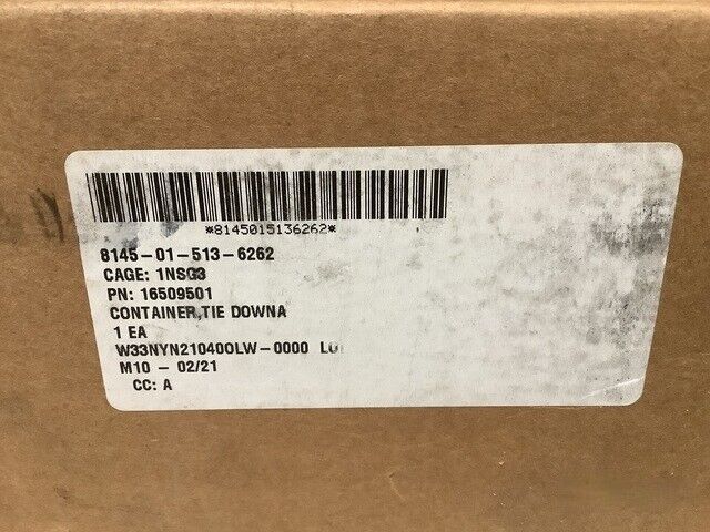 GENUINE BOH 16509501 TIE DOWN ASSEMBLY AUTHORIZED STOCKAGE MILITARY TIDEOWN