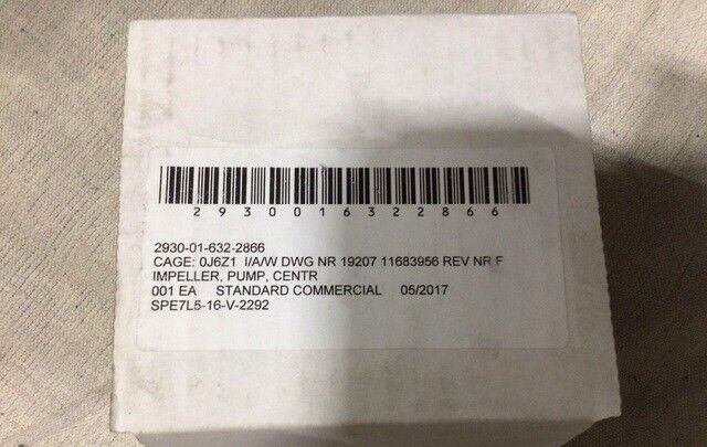 GENUINE FPA 11683956 SCAVENGE OIL CENTRIFUGAL PUMP IMPELLER 2930-01-632-2866