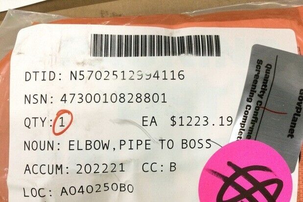 Guill Tool 2621-021-02ASSY24  2621-021-02	 Pipe to Boss Elbow 4730-01-082-8801