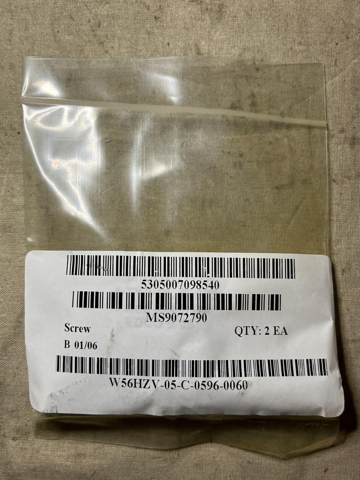 (2) EA FIGHTING VEHICLE A3 MS90727-90 HEXAGON HEAD SCREW 165285 5305-00-709-8540
