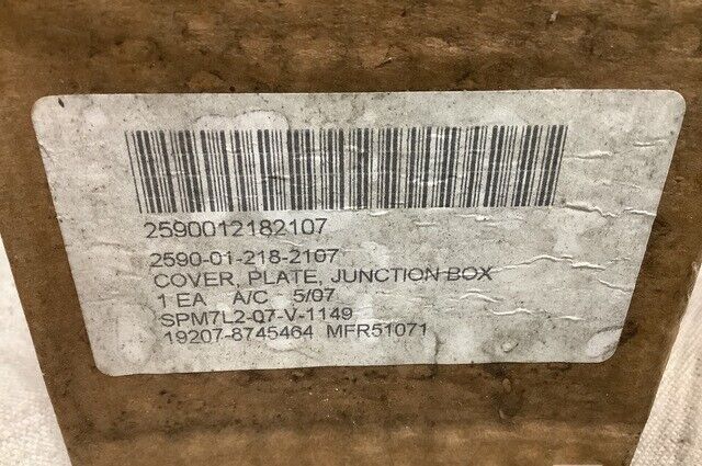 M60A1 & M48A5 M-88 SERIES VEHICLE JUNCTION COVER PLATE 8745464 2590-01-218-2107