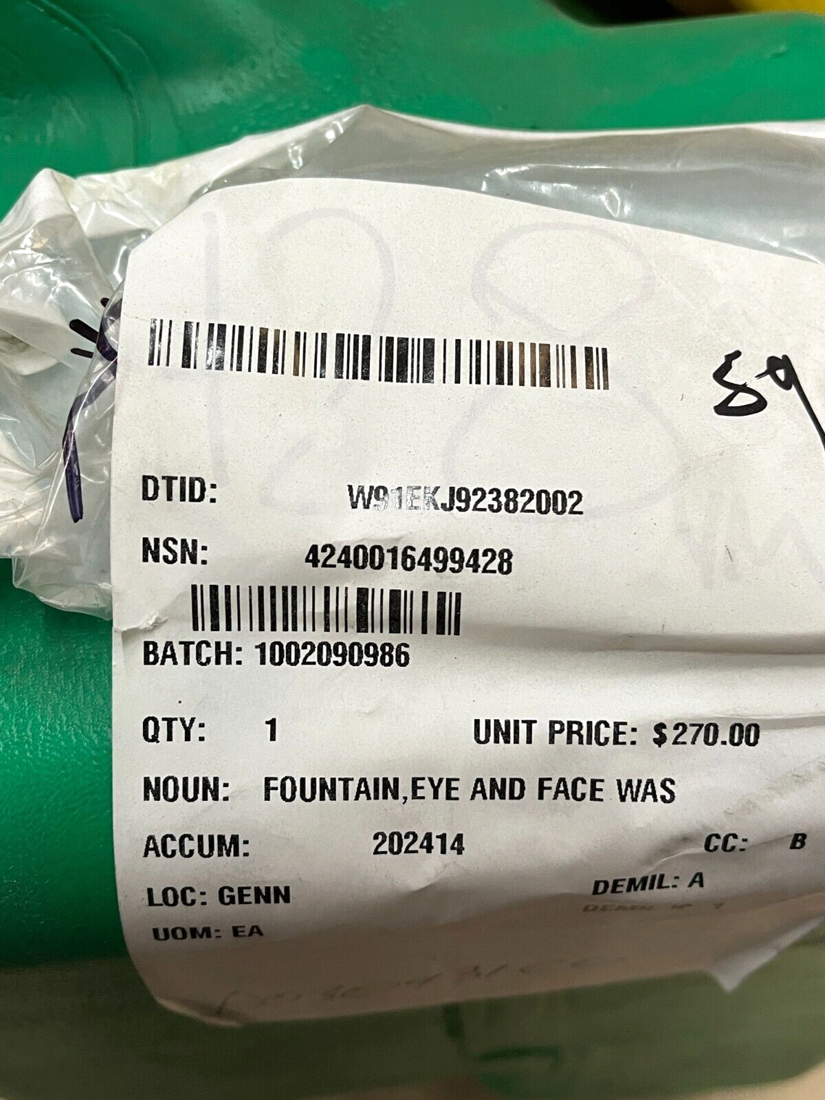 GENUINE HAWS CORPORATION 7501 PORTABLE EYE & FACE WASH FOUNTAIN 4240-01-649-9428