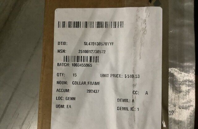 (1EA) M997 HMMWV 1 1/4-TON AM GENERAL 5741525 COLLAR EXHAUST 2510-01-273-0572