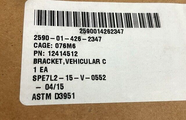 FMTV LMTV BAE SYSTEM 12414512 VEHICULAR COMPONENTS BRACKET 2590-01-426-2347