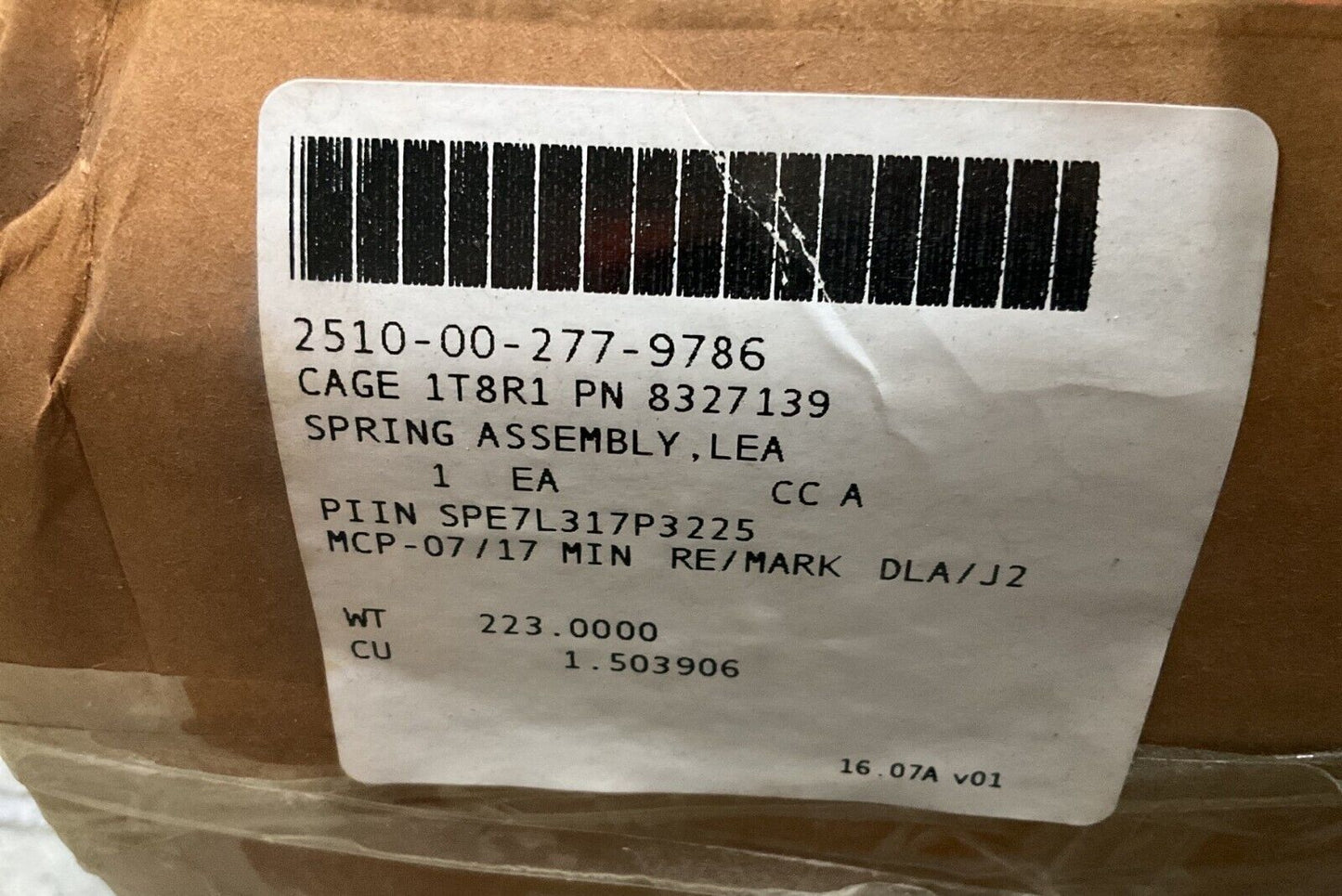 M939 5-TON TRUCK 8327139 111133R91 LEAF SPRING ASSEMBLY KC6085 2510-00-277-9786