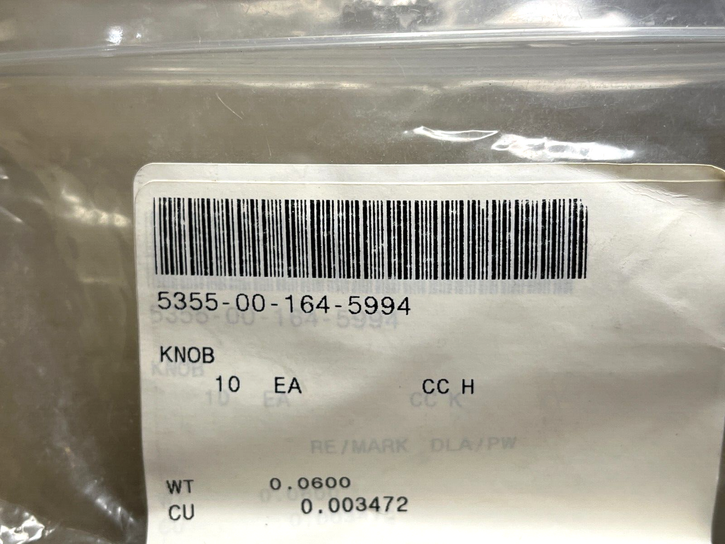 1EA GENUINE RAYTHEON 245-011-0012 PLASTIC GRAY KNOBS 5355-00-164-5994