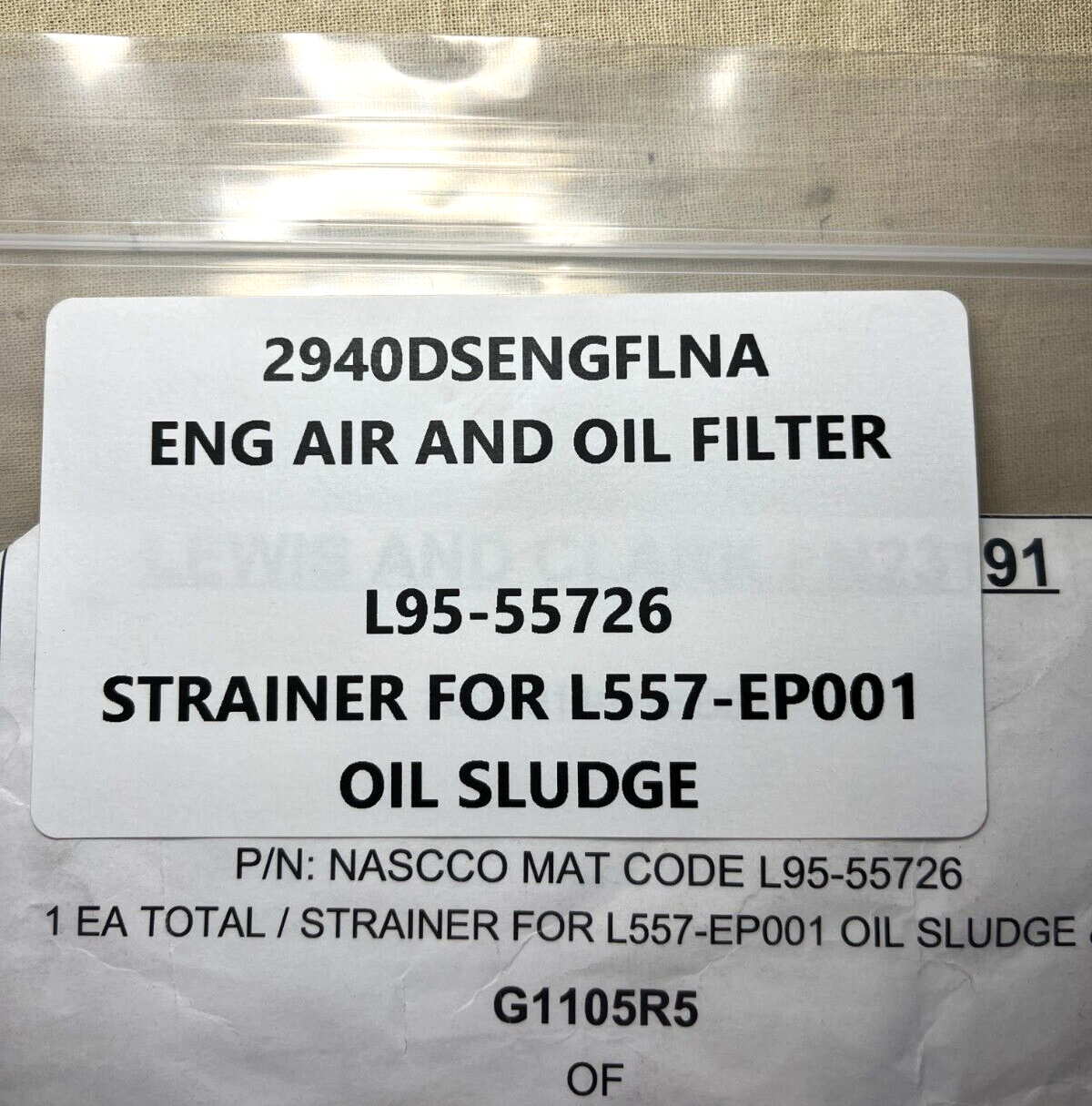 NEW L95-55726 STRAINER FOR L557-EP001 OIL SLUDGE USA-STOCK