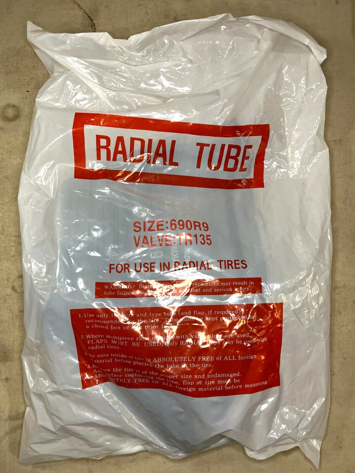 G.T TR135 RADIAL TIRES VEHICULAR PNEUMATIC INNER TUBE 690R9 2610-00-585-1175