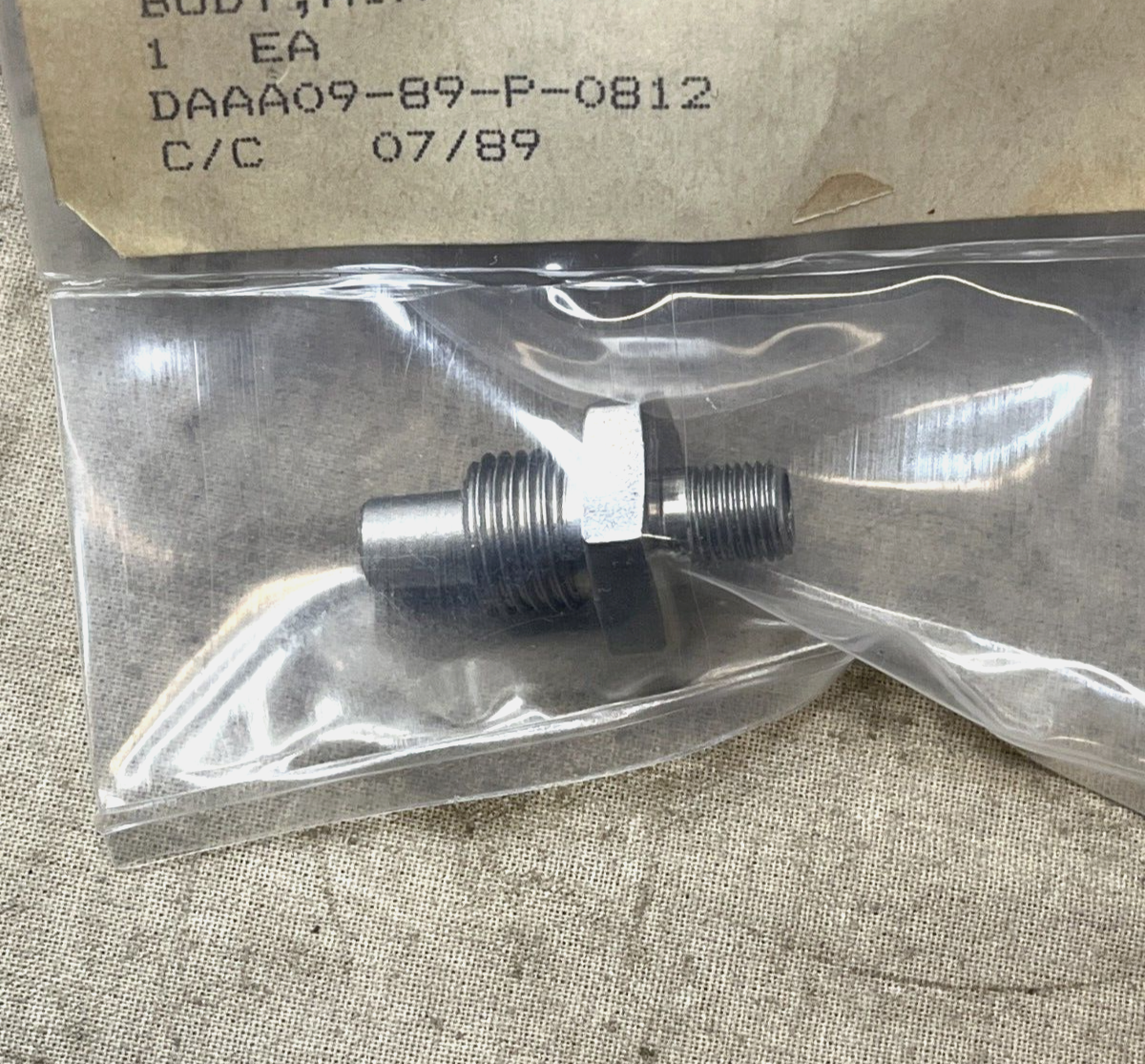 USGI MILITARY M109 HOWITZER 10873224 VALVE AIR BODY 202107 4820-00-733-8195