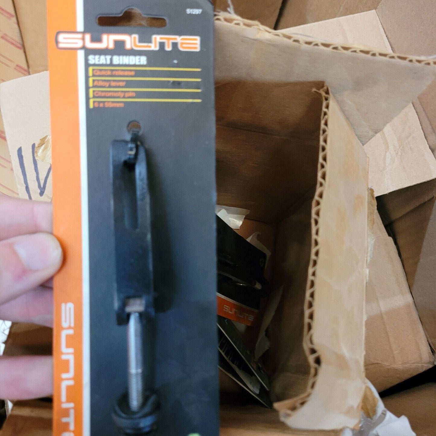 SUNLITE BICYCLE SEAT BINDER QUICK RELEASE ALLOY BLACK 6 x 55mm 40GR BIKE BICYCLE