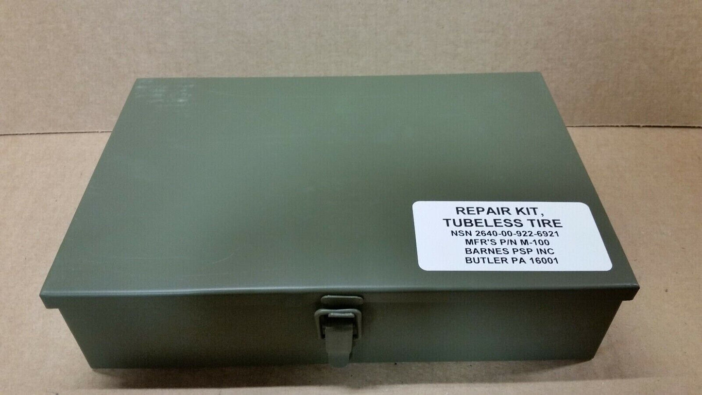 TUBELESS PNEUMATIC T1 TIRE PUNCTURE REPAIR KIT M100 3R7644 2640-00-922-6921