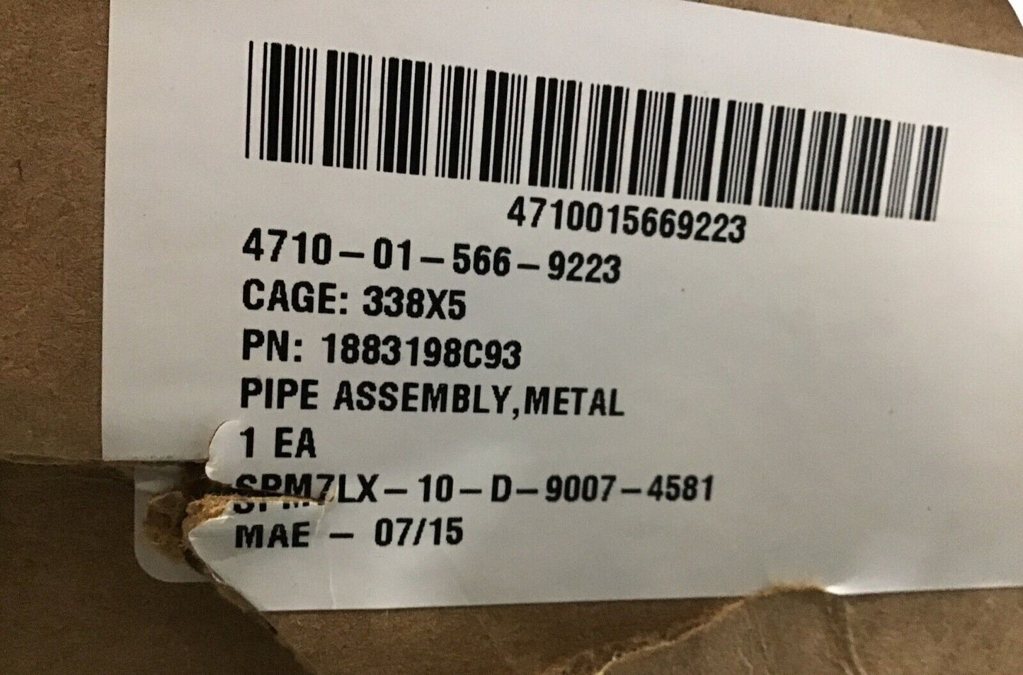 MRAP VARIANTS MAXXPRO TUBE ASY,BREATHER INLET,W/HOSE 1883198C93 4710-01-566-9223