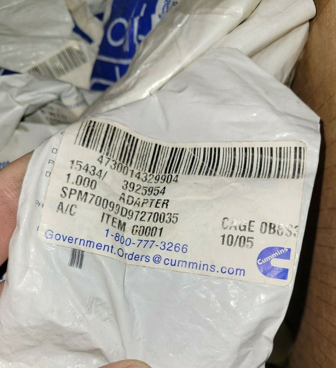 GENUINE Cummins ADAPTER,FILTER HEAD 3925954 OEM Dodge Cummins 5.9L 1989-2002