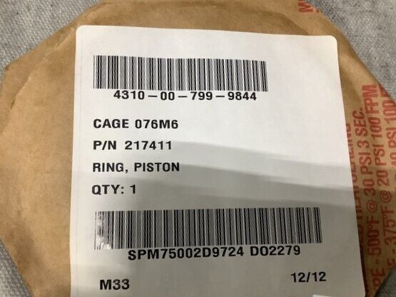NEW M9 ACE, CLARK 290M TRACTOR 217411 M4095211 PISTON RING 4310-00-799-9844