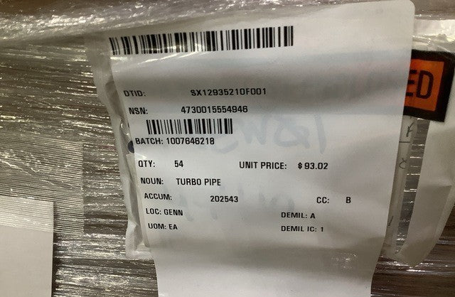 Turbo Pipe 3541415C1 NSN 4730-01-555-4946 - photo 4