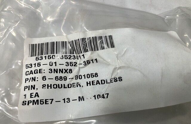 (1EA) FMTV GROVE U.S. 6-689-001058 HEADLESS SHOULDER PIN 2HG90 5315-01-352-3511