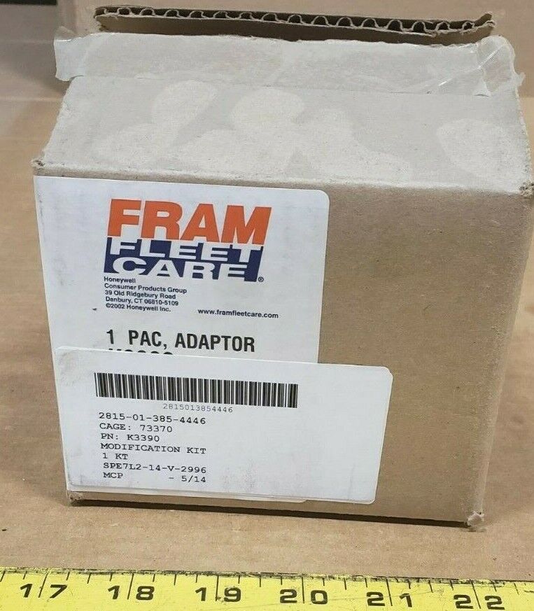FRAM K3390 Oil Filter Adaptor Fleet Care 2815-01-385-4446