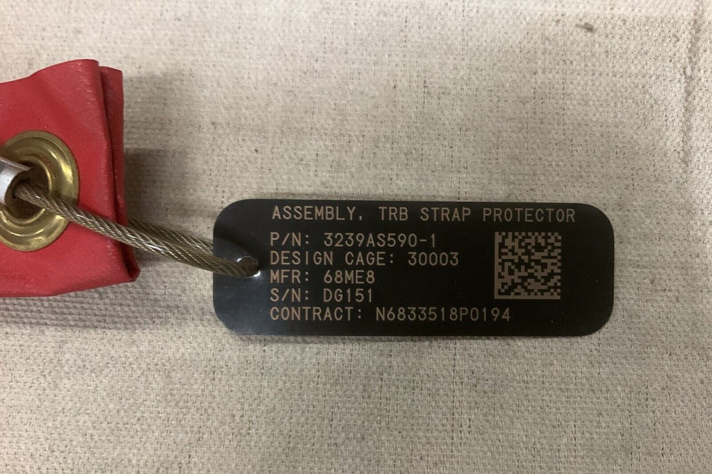 NAVAL AIR 3239AS590-1 TRB STRAP PROTECTOR ASSEMBLY 3239AS590 1730-01-661-5266