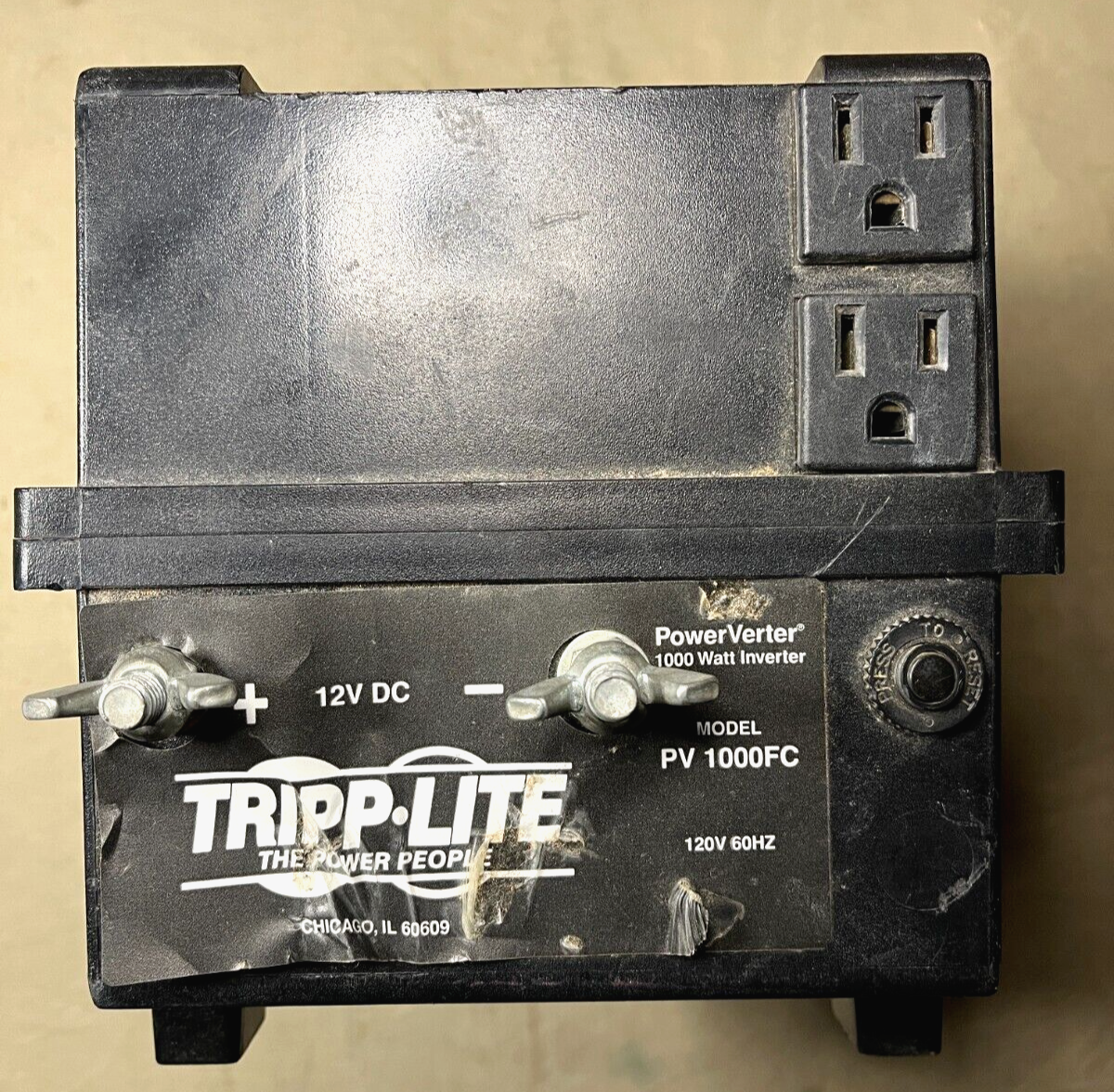 TRIPP LITE PV1000FC 1000W 115VAC 120V STAT POWER DC-AC INVERTER 6130-01-255-6990
