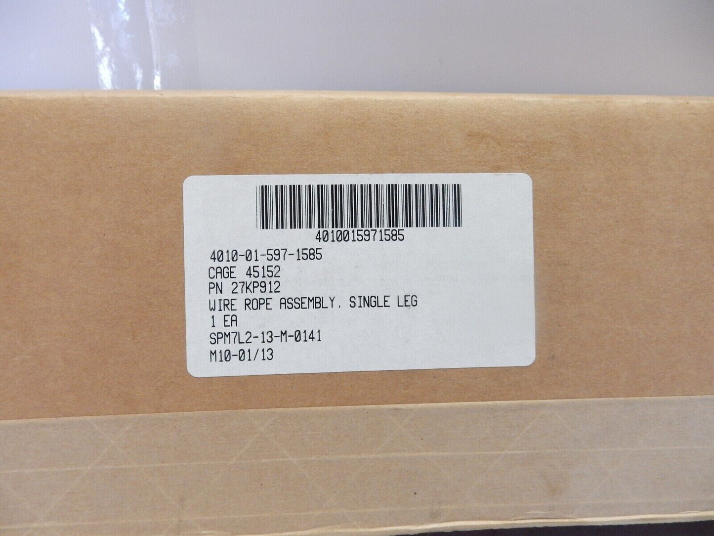 MRAP M-ATV OSHKOSH 27KP912 SINGLE LEG WIRE ROPE CABLE ASSY 44L 4010-01-597-1585